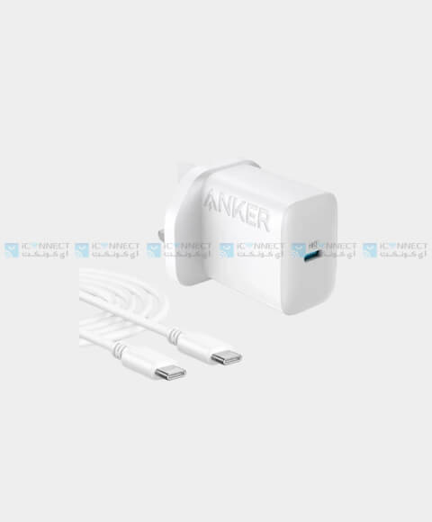 Anker 20W Mobile Charger with USB-C to USB-C Cable (B2347K21) - White